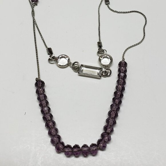 RSVP Layered Silver-tone - Sparkling Crystals Lavender Beaded Necklace - Women - Picture 2 of 9